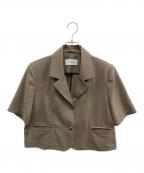 TRANOIトラノイ）の古着「ショートスリーブテーラードJK」｜ベージュ