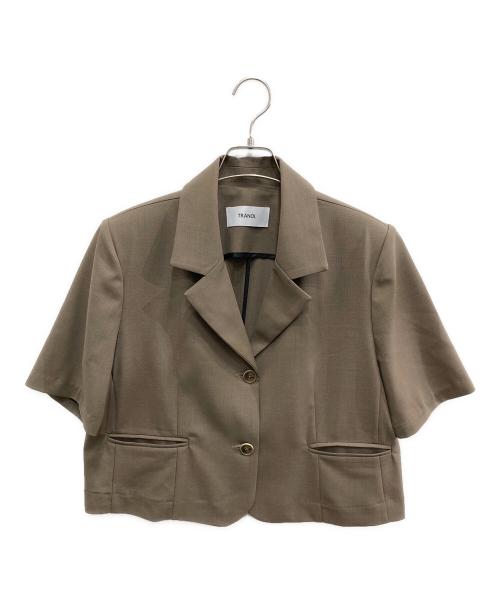 TRANOI（トラノイ）tranoi (トラノイ) ショートスリーブテーラードJK ベージュ サイズ:1の古着・服飾アイテム