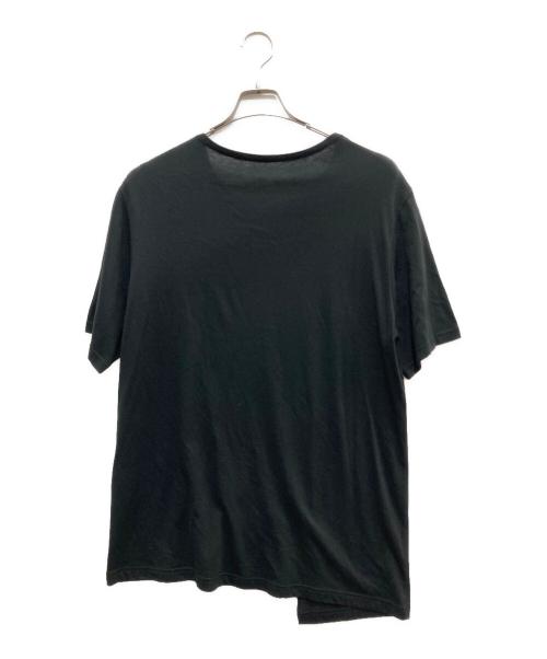 GROUND Y（グラウンドワイ）GROUND Y (グラウンドワイ) デフォームドドレープショートカットソー ブラック サイズ:3の古着・服飾アイテム