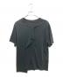 GROUND Y（グラウンドワイ）の古着「デフォームドドレープショートカットソー」｜ブラック