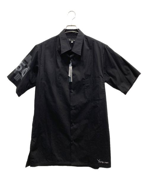 Y's for men（ワイズフォーメン）Y'S for men (ワイズフォーメン) HALF SLEEVE SHIRT/ハーフ スリーブ シャツ ブラック サイズ:2 未使用品の古着・服飾アイテム