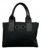 Salvatore Ferragamoサルヴァトーレ フェラガモ）の古着「ダブルガンチーニハンドバッグ」｜ブラック