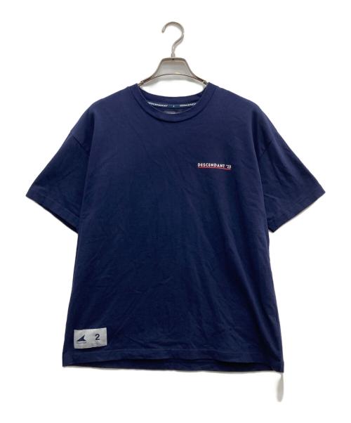 DESCENDANT（ディセンダント）DESCENDANT (ディセンダント) ロゴＴシャツ ネイビー サイズ:2の古着・服飾アイテム