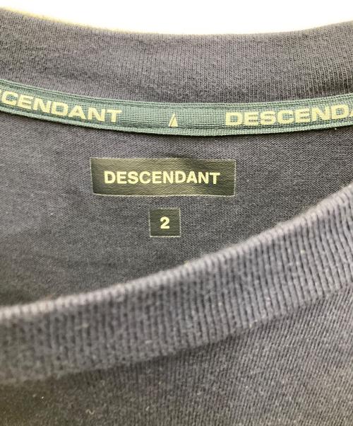 DESCENDANT（ディセンダント）DESCENDANT (ディセンダント) ロゴＴシャツ ネイビー サイズ:2の古着・服飾アイテム