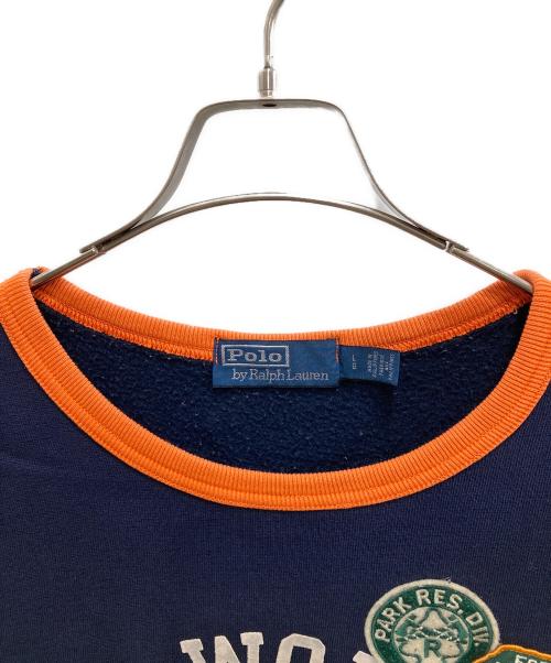 POLO RALPH LAUREN（ポロ・ラルフローレン）POLO RALPH LAUREN (ポロ・ラルフローレン) ウルフカレッジクルースウェット ネイビー サイズ:180/100Aの古着・服飾アイテム
