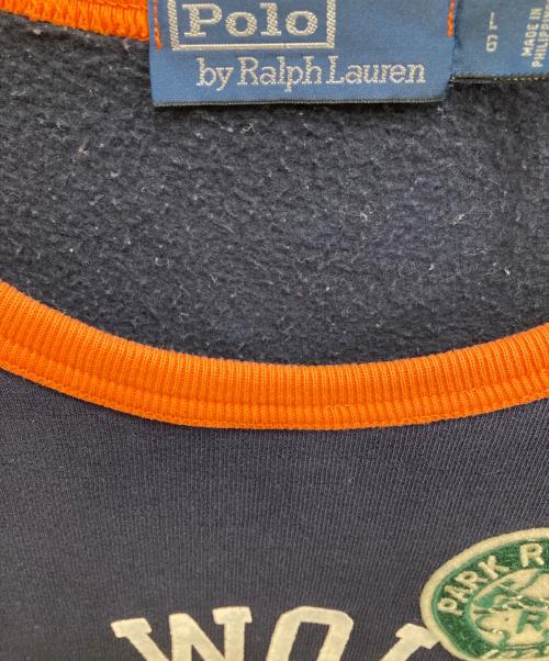 POLO RALPH LAUREN（ポロ・ラルフローレン）POLO RALPH LAUREN (ポロ・ラルフローレン) ウルフカレッジクルースウェット ネイビー サイズ:180/100Aの古着・服飾アイテム