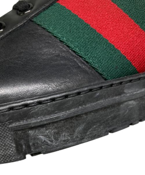 GUCCI（グッチ）GUCCI (グッチ) シェリーラインスニーカー ブラック サイズ:40の古着・服飾アイテム