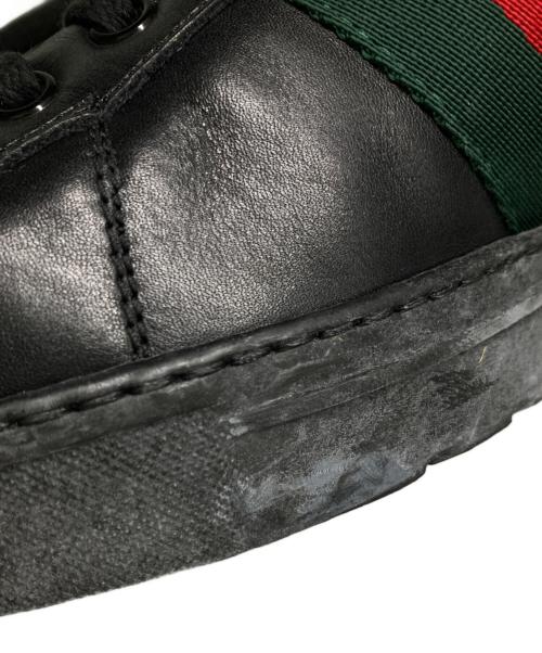 GUCCI（グッチ）GUCCI (グッチ) シェリーラインスニーカー ブラック サイズ:40の古着・服飾アイテム