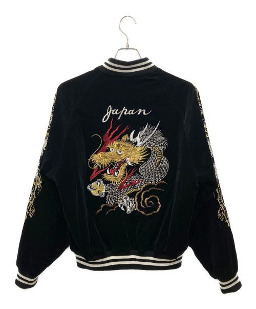 hoshihime（ホシヒメ）hoshihime (ホシヒメ) 刺繍ベロアスカジャン ブラック サイズ:LLの古着・服飾アイテム