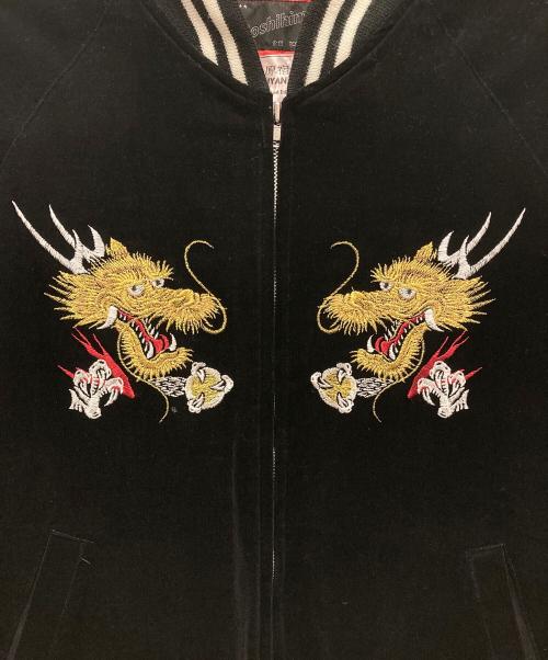 hoshihime（ホシヒメ）hoshihime (ホシヒメ) 刺繍ベロアスカジャン ブラック サイズ:LLの古着・服飾アイテム