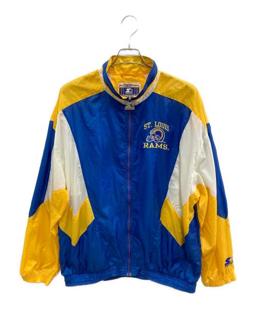 STARTER（スターター）STARTER (スターター) 00'sナイロンジャケット ブルー×イエロー サイズ:XLの古着・服飾アイテム