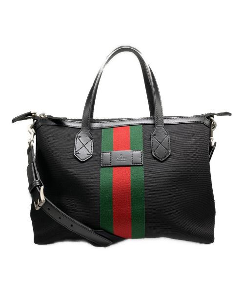 GUCCI（グッチ）GUCCI (グッチ) 2WAYショルダーバッグ ブラックの古着・服飾アイテム