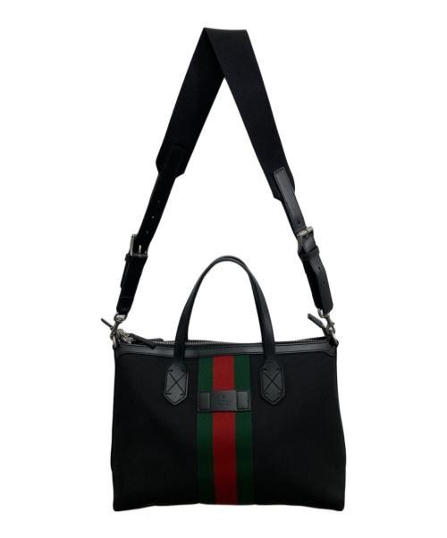 GUCCI（グッチ）GUCCI (グッチ) 2WAYショルダーバッグ ブラックの古着・服飾アイテム