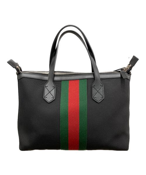 GUCCI（グッチ）GUCCI (グッチ) 2WAYショルダーバッグ ブラックの古着・服飾アイテム