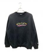 X-LARGEエクストララージ）の古着「GRAFFITI EMBROIDERY CREWNECK SWEAT/グラビティ― エンブロデリー クルーネック スウェット」｜ブラック