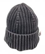AAPE NOWエイエイプナウ）の古着「MOONFACE PATCH KNIT BEANIE/ムーンフェイス パッチ ニット ビーニー」｜ブラック