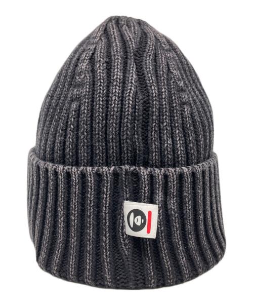 AAPE NOW（エイエイプナウ）AAPE NOW (エイエイプナウ) MOONFACE PATCH KNIT BEANIE/ムーンフェイス パッチ ニット ビーニー ブラック サイズ:22cmの古着・服飾アイテム