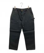 CarHarttカーハート）の古着「FIRM DUCK DOUBLE-FRONT UTILITY WORK PANT/フィルム ダック ダブル-フロント ウチリティー ワークパンツ」｜ブラック