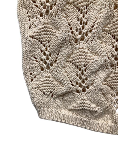 6(ROKU) BEAUTY&YOUTH（ロク ビューティーアンドユース）6(ROKU) BEAUTY&YOUTH (ロク ビューティーアンドユース) LILY YARN SUKASHI KNIT CAMISOLE/リリヤン スカシ ニット ベージュ サイズ:Freeの古着・服飾アイテム