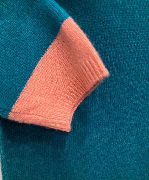 MAX&Co.（マックスアンドコー）MAX&Co. (マックスアンドコー) S/Sカシミヤタートルネックニット ブルー サイズ:Sの古着・服飾アイテム