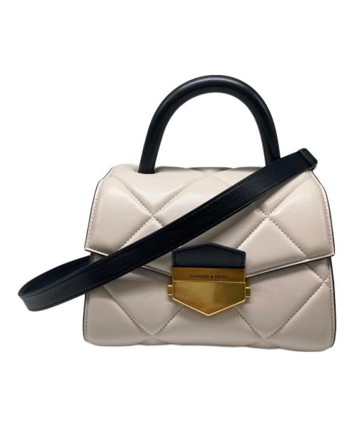CHARLES & KEITH（チャールズアンドキース）CHARLES & KEITH (チャールズ＆キース) 2WAYショルダーバッグ ベージュ×ブラックの古着・服飾アイテム