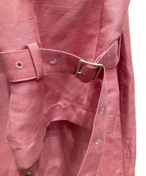 Lautashi（ラウタシー）Lautashi (ラウタシー) Linen Coat/リネン コート ピンク サイズ:1の古着・服飾アイテム