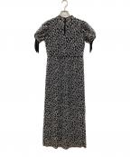 CLANEクラネ）の古着「PLEATS FLORET ONE PIECE」｜ブラック