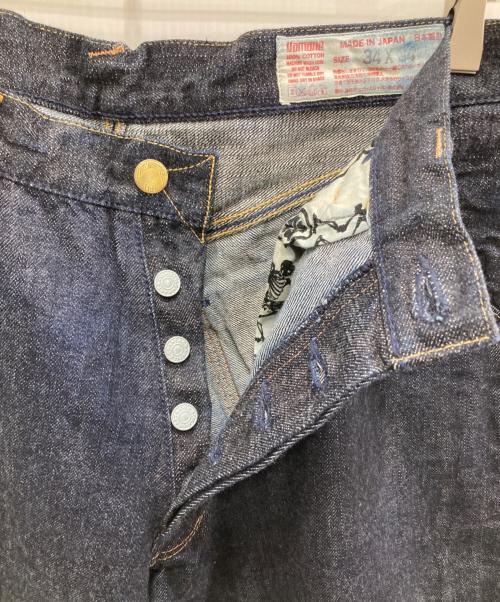 YAMANE EVISU（ヤマネ エヴィス）YAMANE EVISU (ヤマネ エヴィス) カモメペイントデニムパンツ インディゴ サイズ:34×34の古着・服飾アイテム