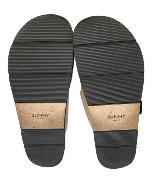 PELLICO SUNNY（ペリーコサニー）PELLICO SUNNY (ペリーコサニー) スエードベルクロストラップサンダル ブラック×ベージュ サイズ:38の古着・服飾アイテム