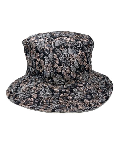 KANGOL（カンゴール）KANGOL (カンゴール) floral jacquard rev bucket ブラック サイズ:L 未使用品の古着・服飾アイテム