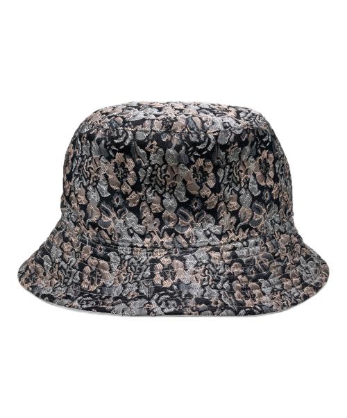 KANGOL（カンゴール）KANGOL (カンゴール) floral jacquard rev bucket ブラック サイズ:L 未使用品の古着・服飾アイテム