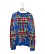 POLO RALPH LAURENポロ・ラルフローレン）の古着「エルボーパッチウールニット」｜ブルー