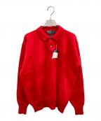 RALPH LAURENラルフローレン）の古着「ニットポロシャツ」｜レッド