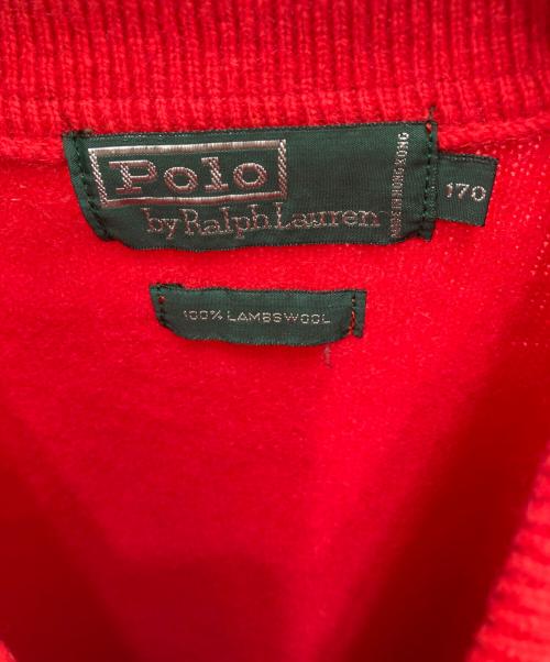 RALPH LAUREN（ラルフローレン）RALPH LAUREN (ラルフローレン) ニットポロシャツ レッド サイズ:170㎝ 未使用品の古着・服飾アイテム
