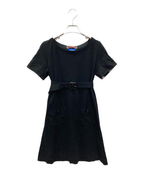 BLUE LABEL CRESTBRIDGE（ブルーレーベルクレストブリッジ）BLUE LABEL CRESTBRIDGE (ブルーレーベルクレストブリッジ) カットソーワンピース ブラック サイズ:38の古着・服飾アイテム