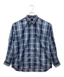 DAIWA PIER39（ダイワ ピア39）の古着「TECH REGULAR COLLAR SHIRT/テック レギュラー カラー シャツ」｜ブルー×ネイビー