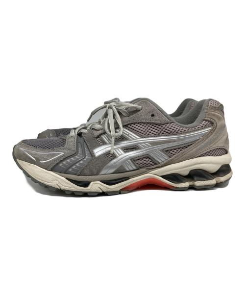 asics（アシックス）asics (アシックス) GEL-KAYANO 14 グレー×レッド サイズ:27cmの古着・服飾アイテム