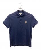 LACOSTEラコステ）の古着「トリプルワニロゴパッチポロシャツ」｜ネイビー