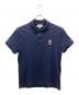 LACOSTE（ラコステ）の古着「トリプルワニロゴパッチポロシャツ」｜ネイビー
