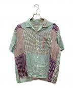 COMME des GARCONS HOMMEコムデギャルソン オム）の古着「レーヨンオープンカラーシャツ」｜イエロー