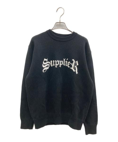 SUPPLIER（サプライヤー）SUPPLIER (サプライヤー) クルーネックスウェット ブラック サイズ:Ｓの古着・服飾アイテム