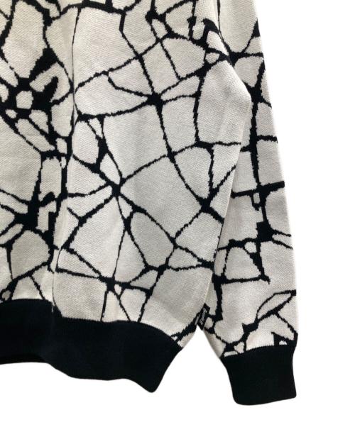 SUPPLIER（サプライヤー）SUPPLIER (サプライヤー) CRACK CREW KNIT ホワイト サイズ:FREEの古着・服飾アイテム