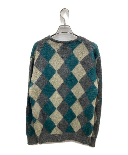 Needles（ニードルズ）Needles (ニードルズ) モヘヤ混カーディガン グレー×グリーン サイズ:Ｓの古着・服飾アイテム