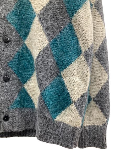 Needles（ニードルズ）Needles (ニードルズ) モヘヤ混カーディガン グレー×グリーン サイズ:Ｓの古着・服飾アイテム