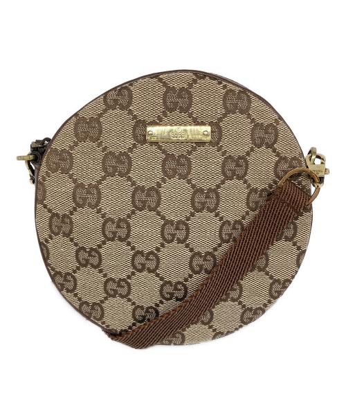 GUCCI（グッチ）GUCCI (グッチ) GGキャンバスショルダーバッグ ベージュの古着・服飾アイテム