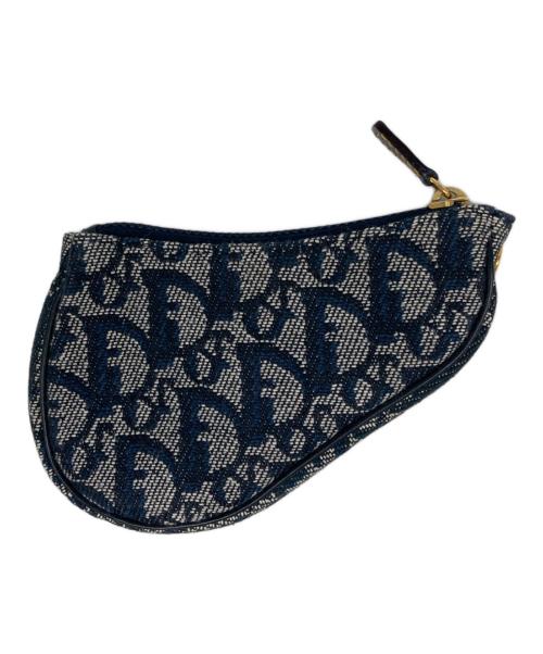 Christian Dior（クリスチャン ディオール）Christian Dior (クリスチャン ディオール) サドルコインケース ネイビーの古着・服飾アイテム