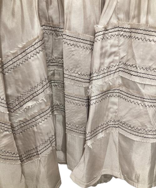 SPECCHIO（スペッチオ）SPECCHIO (スペッチオ) シワ加工スカート ベージュ サイズ:40の古着・服飾アイテム