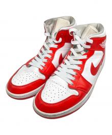 NIKE（ナイキ）の古着「WMNS AIR JORDAN 1 MID/エアジョーダン1ミッド」｜ホワイト×レッド