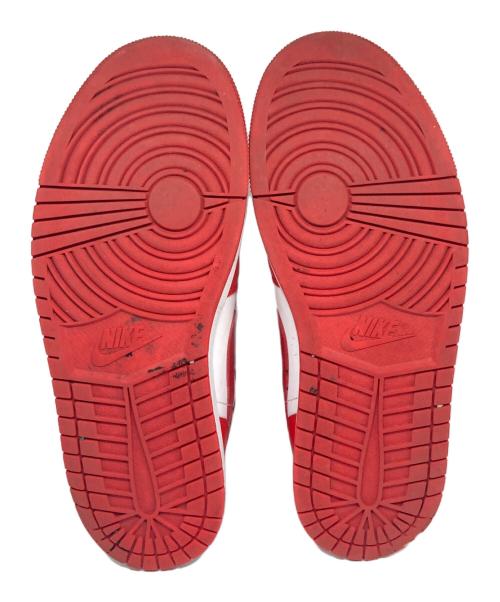 NIKE（ナイキ）NIKE (ナイキ) WMNS AIR JORDAN 1 MID/エアジョーダン1ミッド ホワイト×レッド サイズ:27.5の古着・服飾アイテム