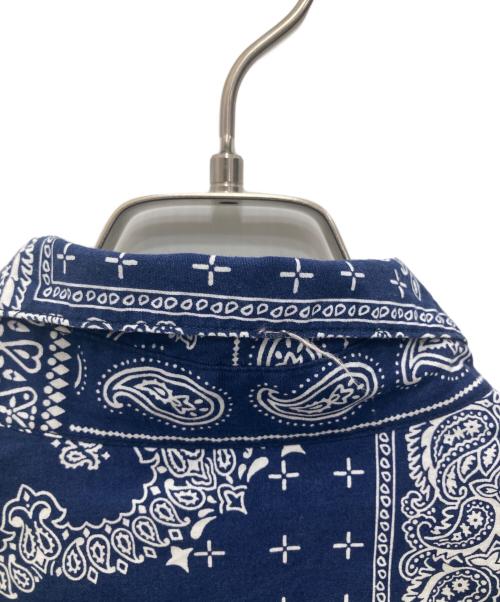 MONKEY TIME（モンキータイム）MONKEY TIME (モンキータイム) BROAD PAISLEY PRINT OVER SIZED CPO/ブロードペイズリープリントオーバーサイズCPOシャツ ホワイト×ネイビー サイズ:Lの古着・服飾アイテム